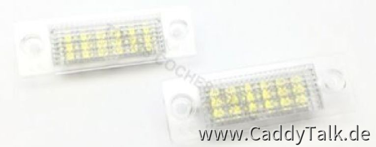 LED-Kennzeichenbeleuchtung mit E4 und CE. Kommt aus Spanien