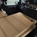VW Caddy Beifahrersitz und Beladung erhöhen